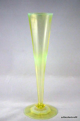 James Powell & Sons / Whitefriars Tall Straw Opalescent Flute / Vase 1880 - 1910