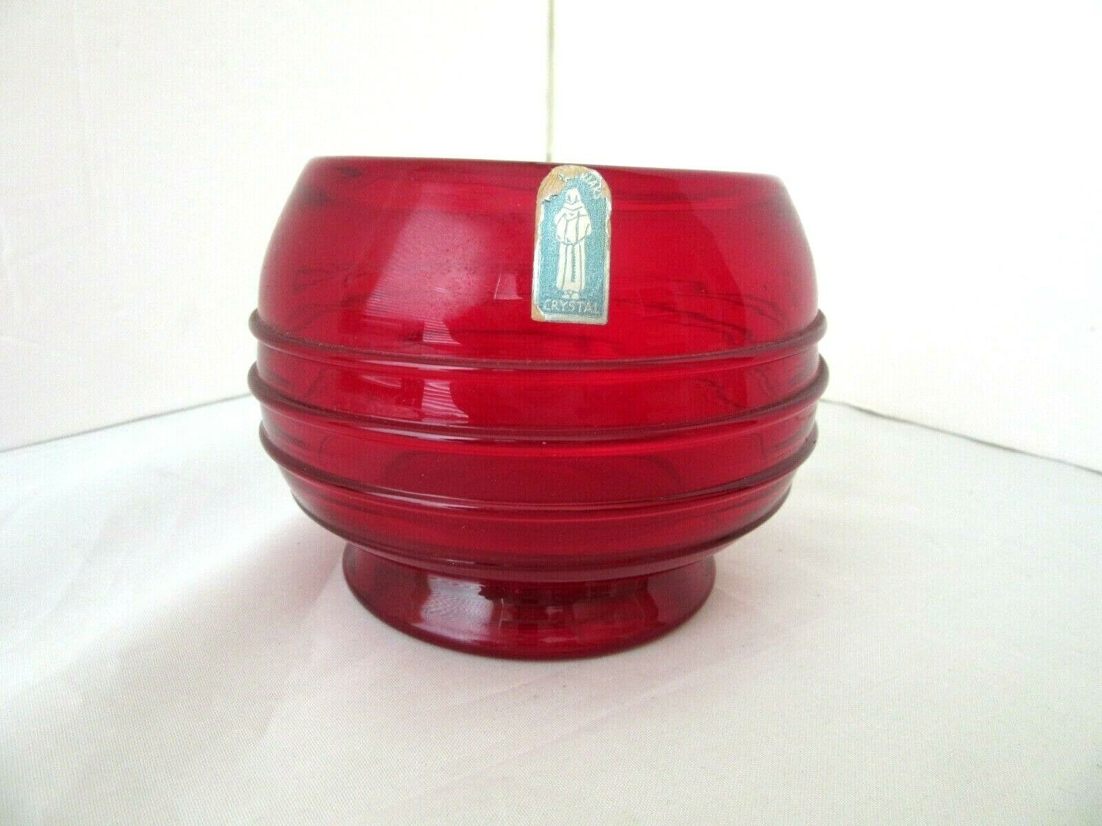 Vintage "whitefriars" ? Red Glass Vase