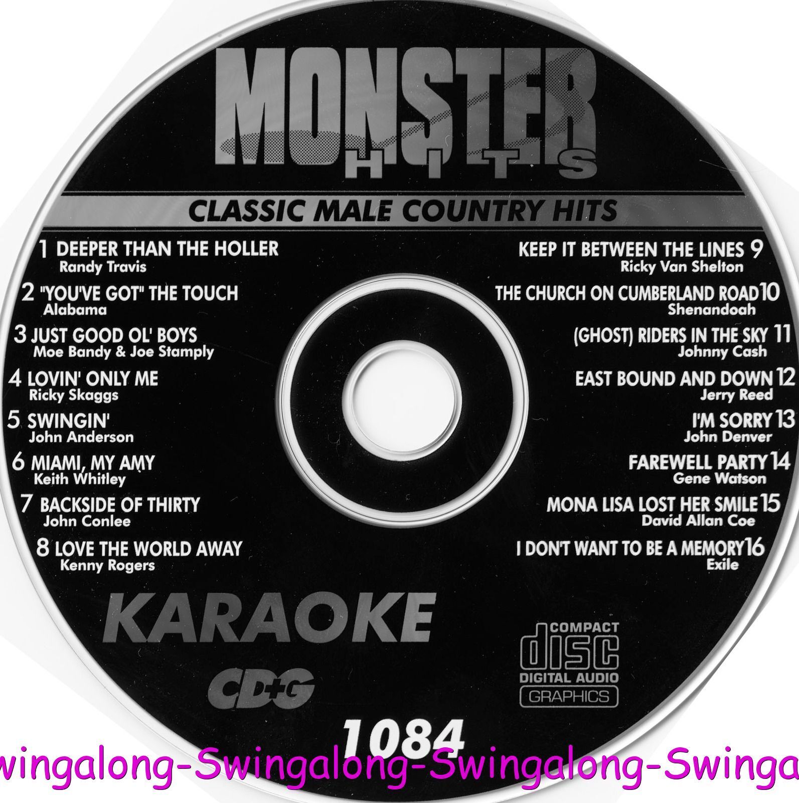 Classic Male Country Monster Hits Karaoke Cd+g Vol-1084 New In White Sleeves