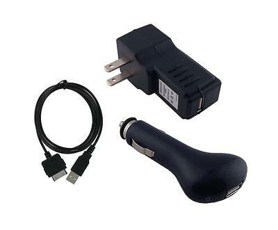 Usb Cable + Car Home Charger Adapter For Microsoft Zune 8 16 30 32 64 80 120 Gb