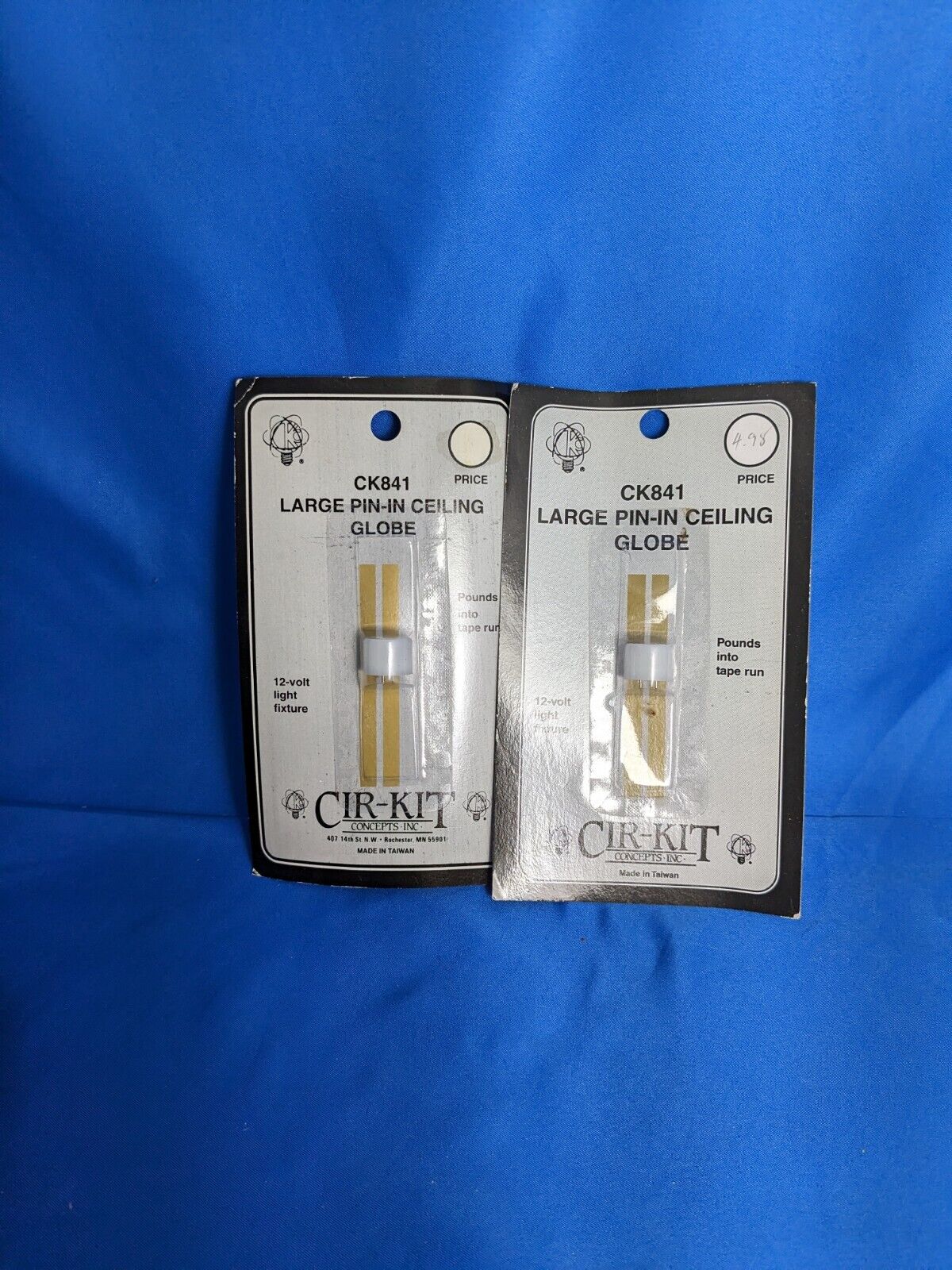 Cir-kit Ck841 Lot Of 2 Large Pin Ceiling  Dollhouse Electrical Wiring Miniatures