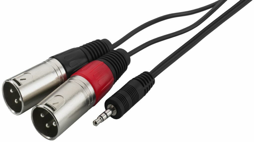 Monacor Mca-329p Audio-adapterkabel- 3,5 -mm Stereo Jack Plug On 2 X Xlr