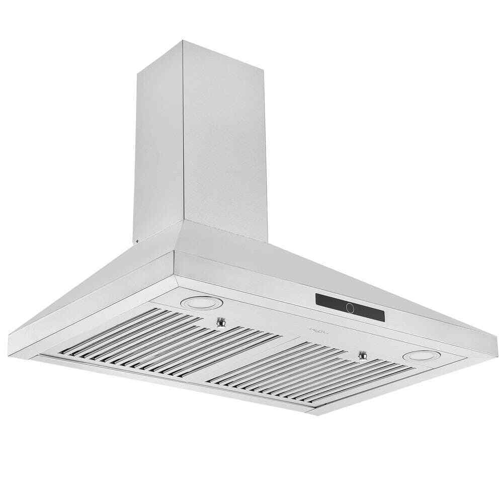 Ancona 30 In. 600 Cfm Convertible Wall-mounted Range Hood In Stainless Steel
