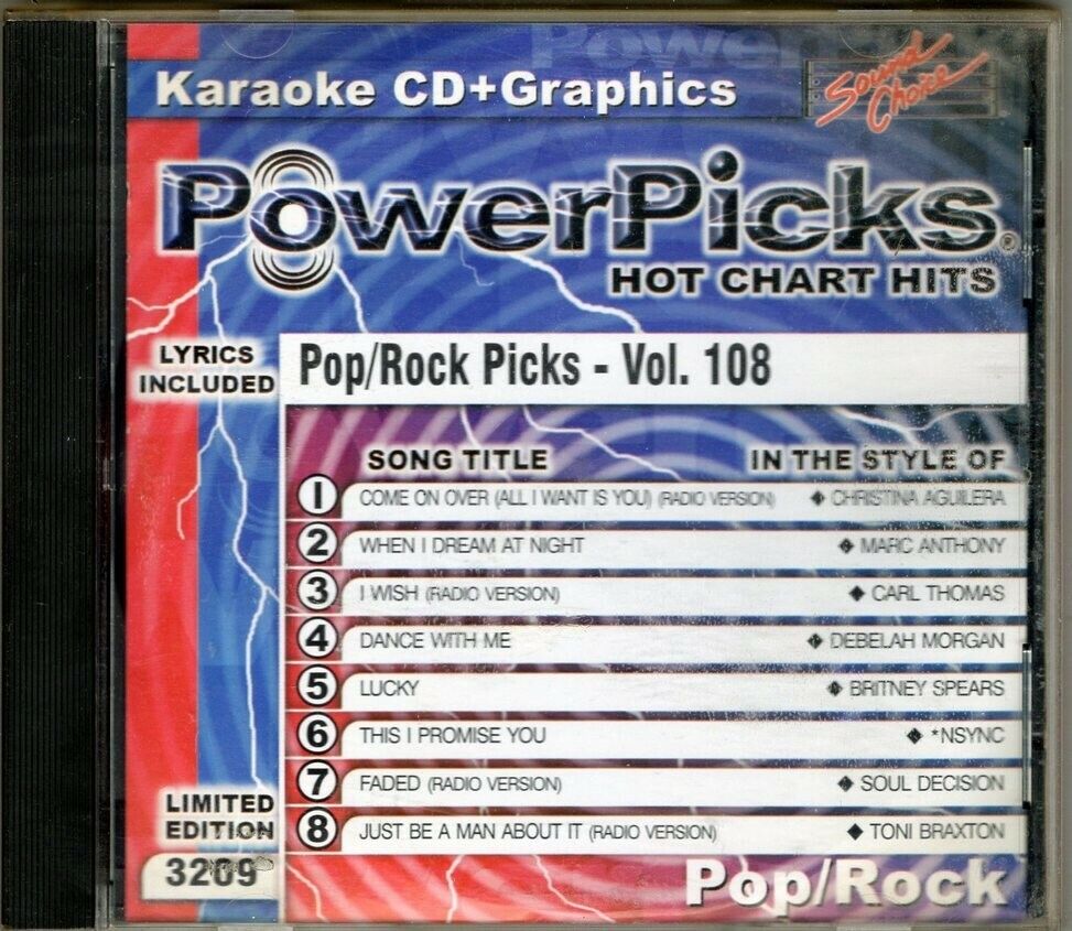 Sound Choice Power Picks Cd+g - Sc3209  Pop/rock Picks  Vol 108