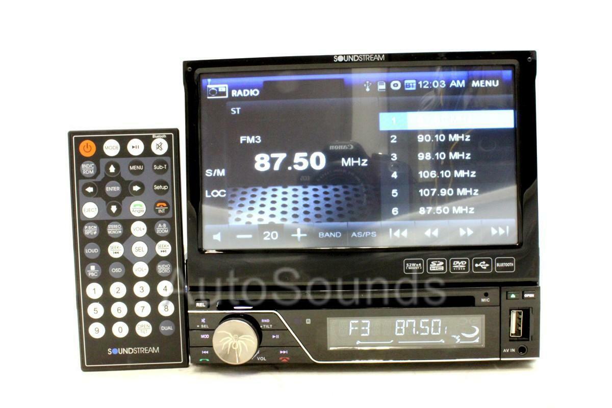 New Soundstream Vir-7830b In-dash Dvd/cd/mp3 Player 7” Flip-up Screen Bluetooth
