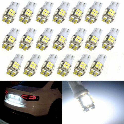 10x T10 20-smd Led White Super Bright Car Lights Bulb - 194 168 2825 W5w