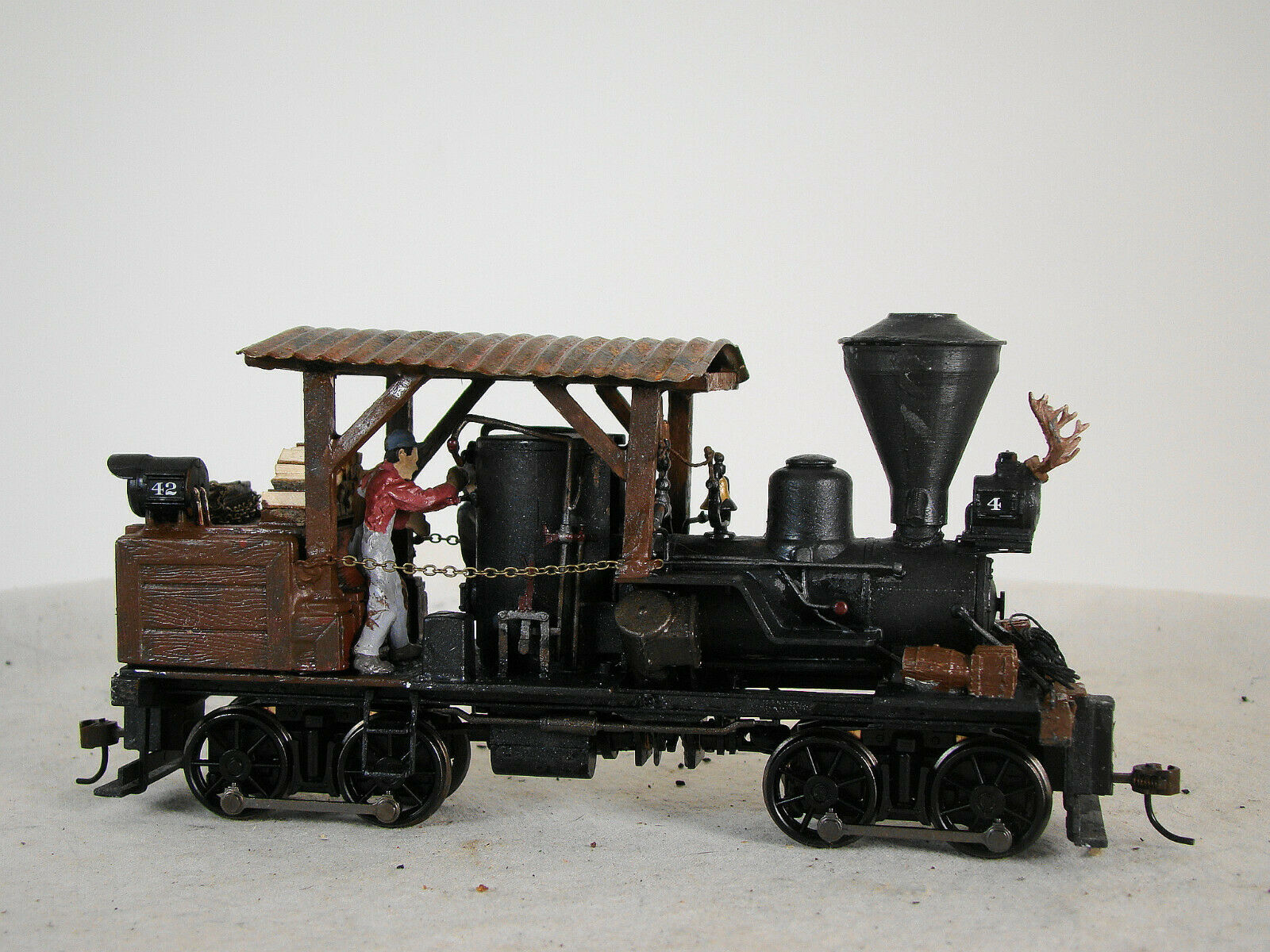 On30 Heisler Logging Steam Locomotive - Custom Weathered - Dcc/sound