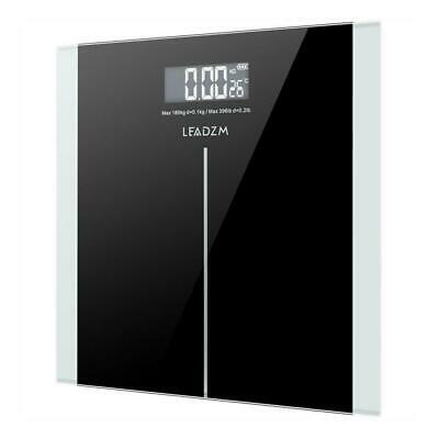 400lb Digital Body Weight Scale Bathroom Fitness Tempered Glass + 2x Battery