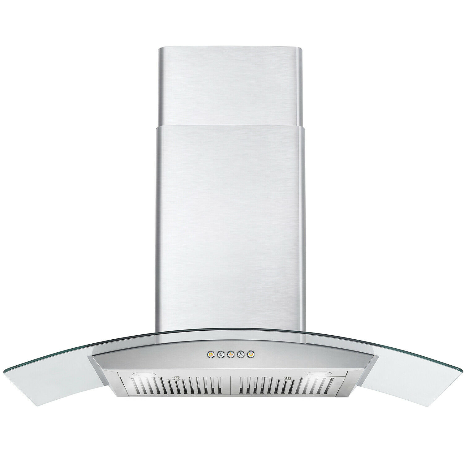 36 In. Ducted Wall Mount Range Hood W/ Button Controls, Stainless Steel Open Box
