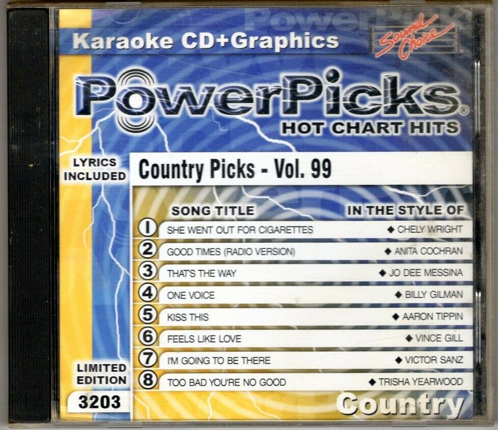 Sound Choice Power Picks Cd+g - Sc3203  Country Picks  Vol 99