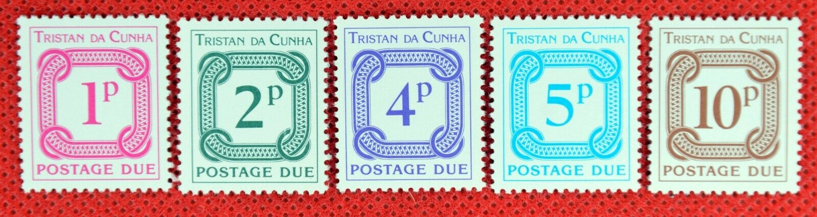 Zayix - 1976 Tristan Da Cunha J6-j10 Mnh - Postage Dues Wmk 373 Crown & Ca Diag.