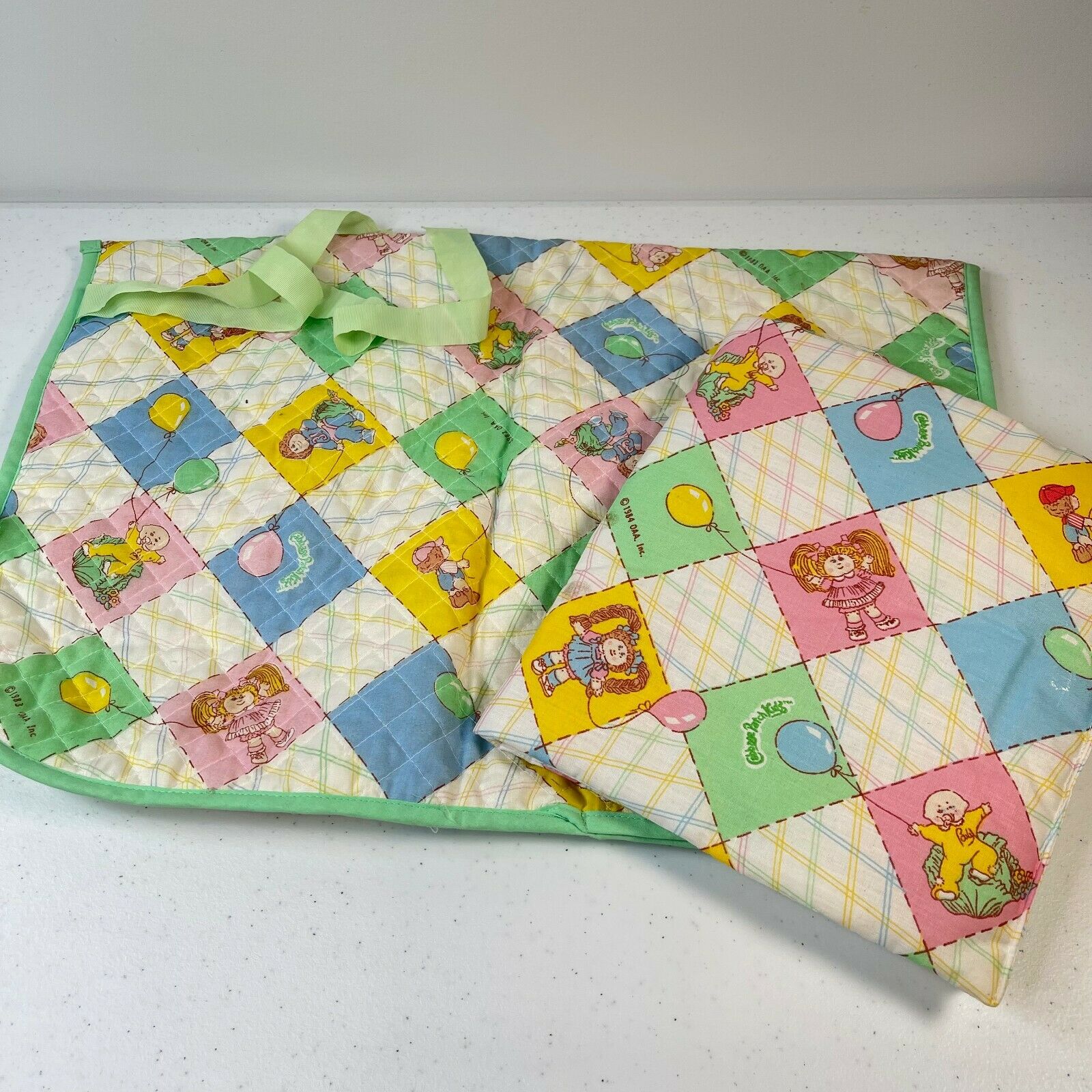 Vintage Cabbage Patch Kids 80s Baby Changing Pad Nursery Room Multicolored