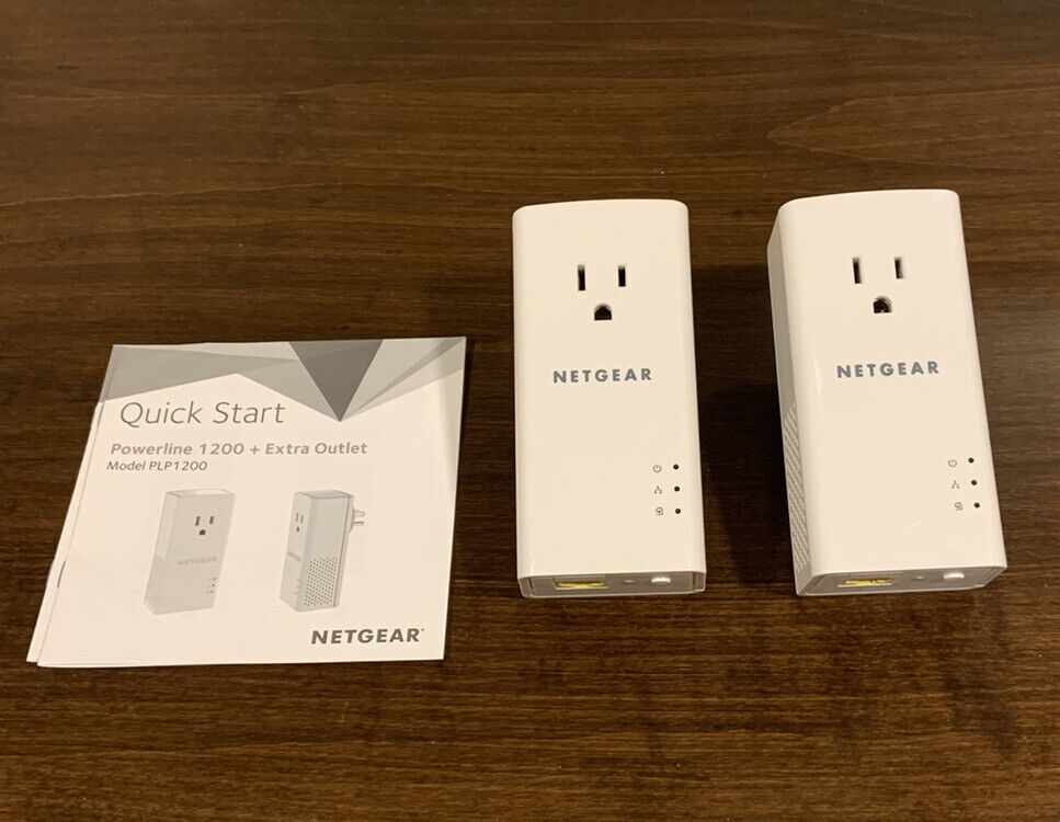 Netgear Plp1200-100pas Powerline 1200 And Extra Outlet
