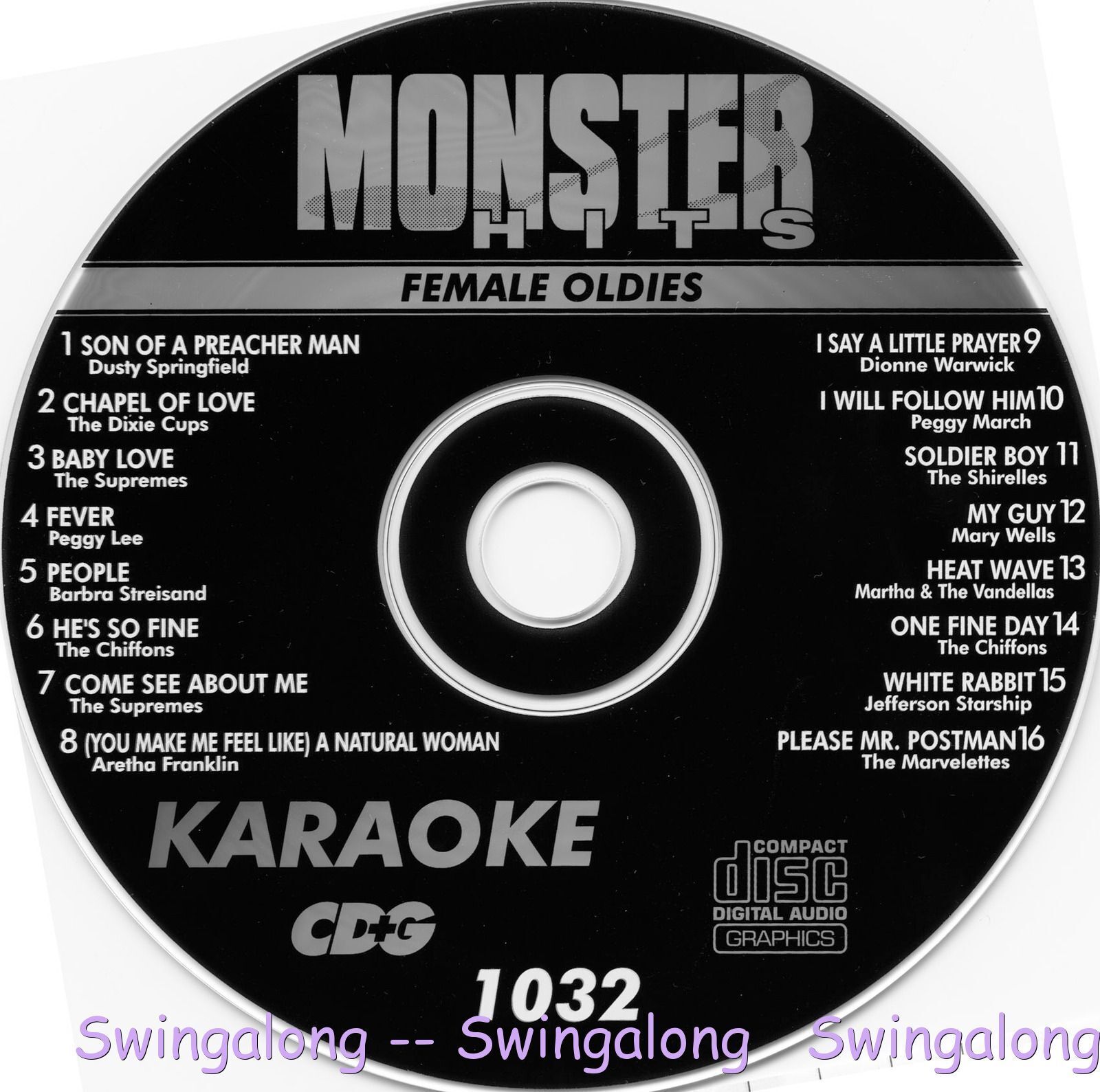 Female Oldies Monster Hits Karaoke Cd+g #1032 The Supremes,mary Wells,peggy Lee