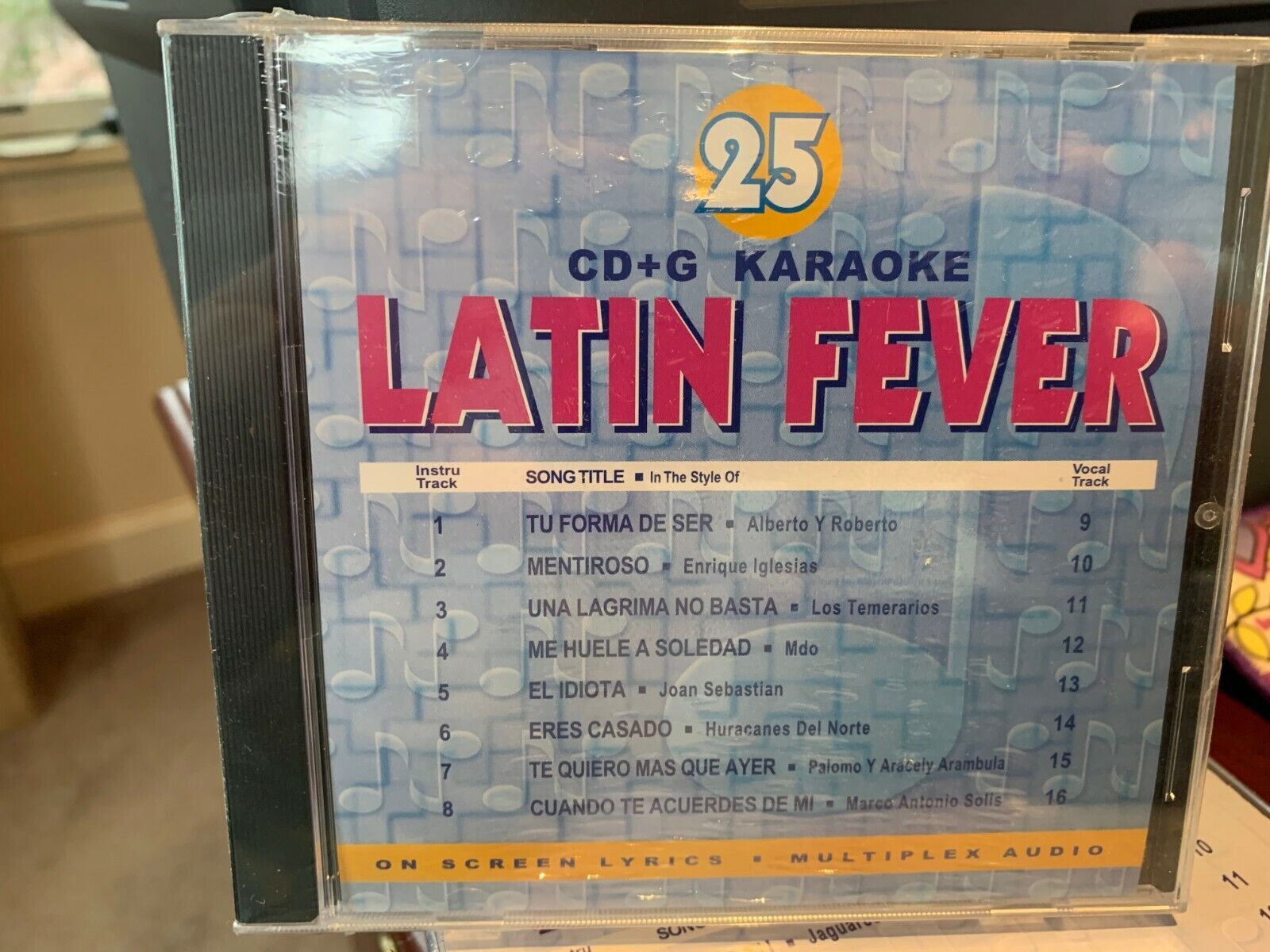 Latin Fever Karaoke Cd+g Cdglf-025 Volume 25 Multiplex 16 Tracks Spanish