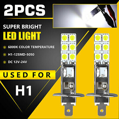 2x H1 6000k Super White 55w Led Headlight Bulbs Kit Fog Driving Light Drl Lamp
