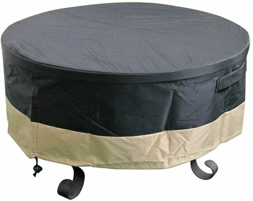 30" 36" 40" 44" 50" 60" Full Coverage Round Fire Pit Cover/table, Black