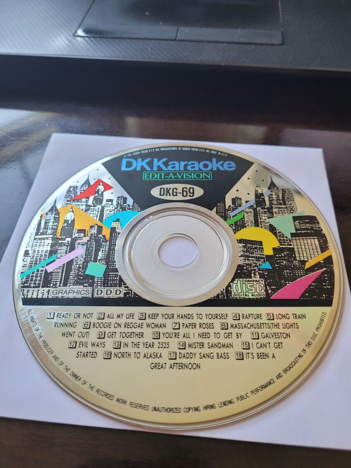 Dk Karaoke Single Disc Dkg-69 Edit-a-vision, Very Rare, Tested