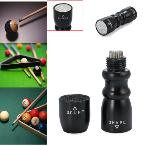 3 In1 Snooker Pool Cue Tip Shaper/ Scuffer/aerator Billiard Cue Stick Tool Black