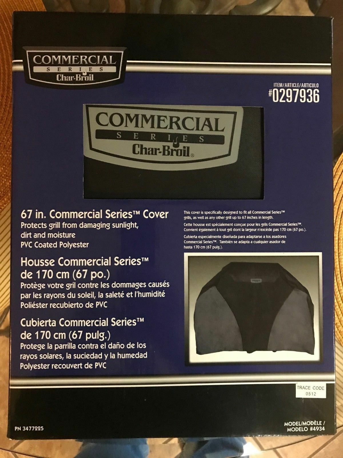 New Free Shipping  Char-broil Commercial Series Cover 67" Grill Cover