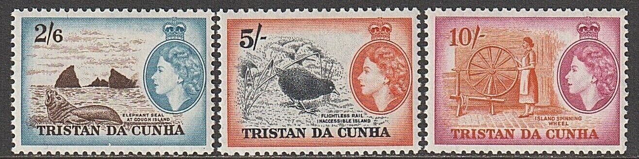 Edsroom-10814 Tristan Da Cunha 25-27 Lh 1954 Top Values Qeii Definitive Cv$87.50