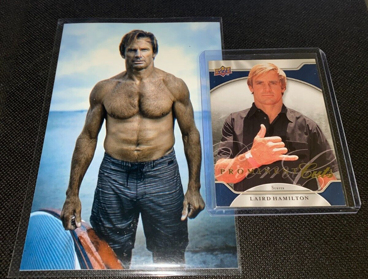 Surfing Legend 2009 Upper Deck Prominent Cuts Laird Hamilton Card & Photo Lot