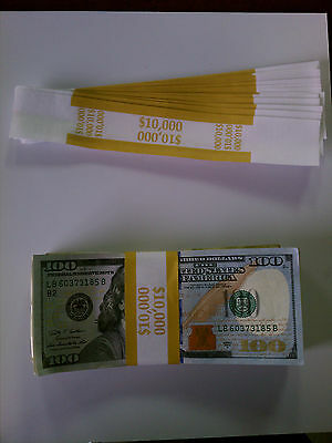 50 - Self-sealing Currency Bands - $10,000 Denomination - Straps Money 100's