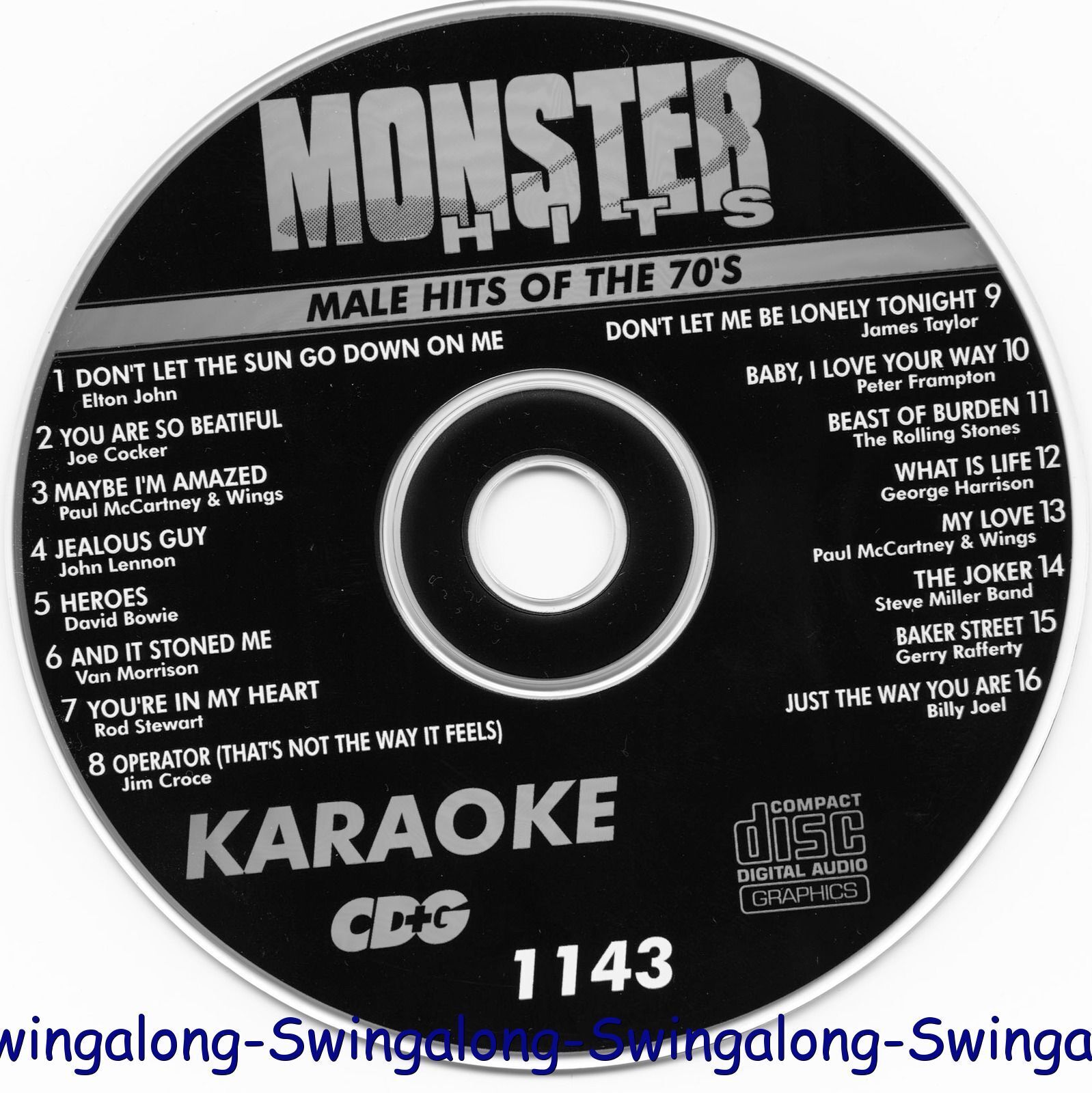 Male Hits Of The 70's Karaoke Cd+g Monster Hits Vol-1143 New In White Sleeve