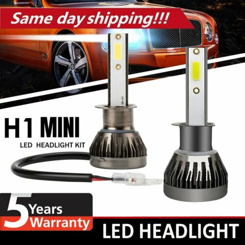 H1 Led Headlight Bulbs Conversion Kit 2500w 375000lm 6000k White Light Bulb Lamp