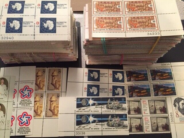 25 8c Plate Blocks, All Different, All Mnh!