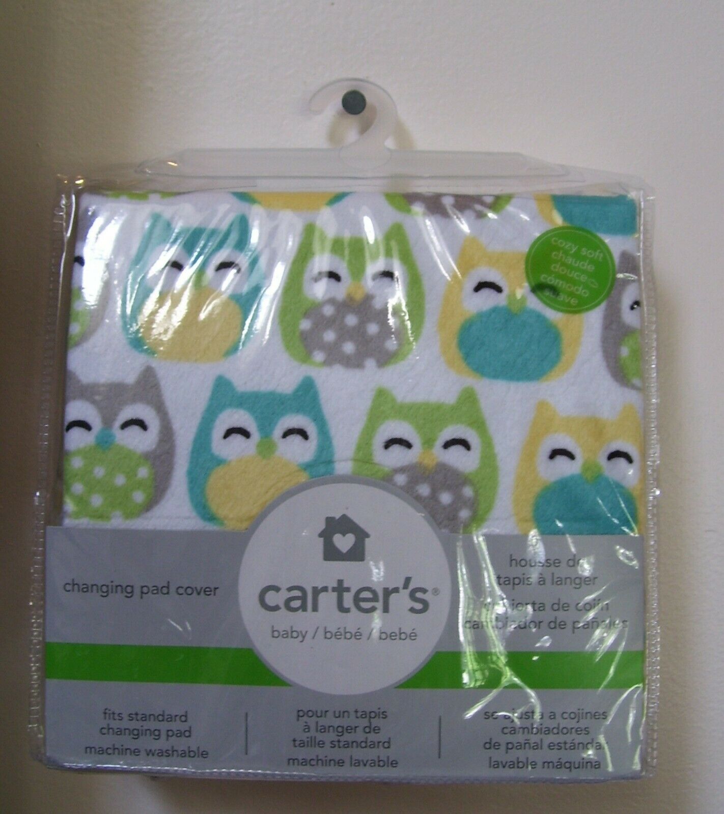 Carter's Owl Standard Changing Pad Cover 32 X 16