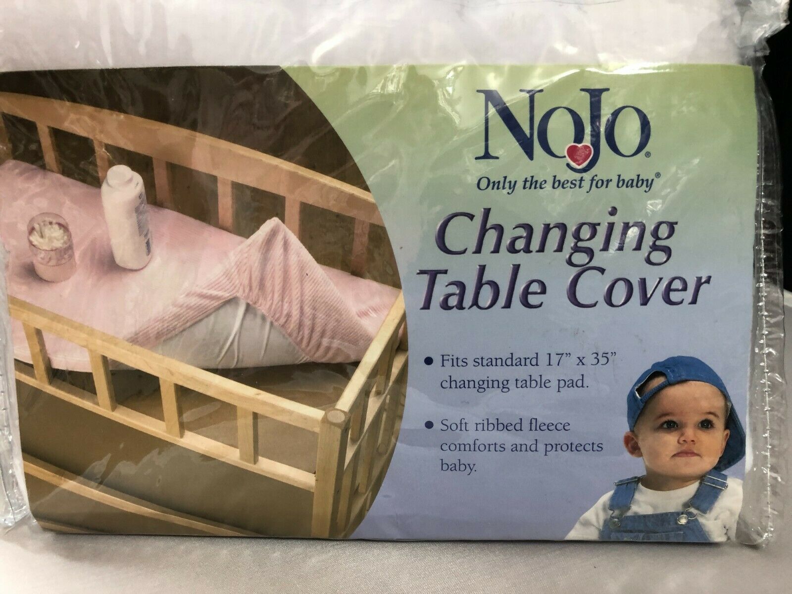 Nip Nojo Baby Changing Table Cover Soft White Ribbed Fleece