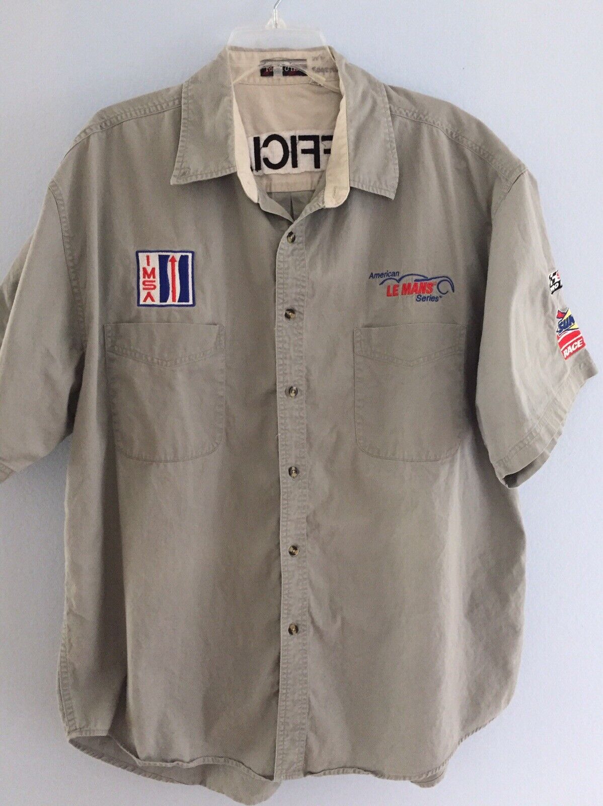 Vintage Imsa “official” Race Button Down Size Xl Shirt With Patches Kenny Rogers