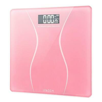 400lb Pink Digital Body Weight Scale Bathroom Backlit Lcd 180kg + 2x Aaa Battery