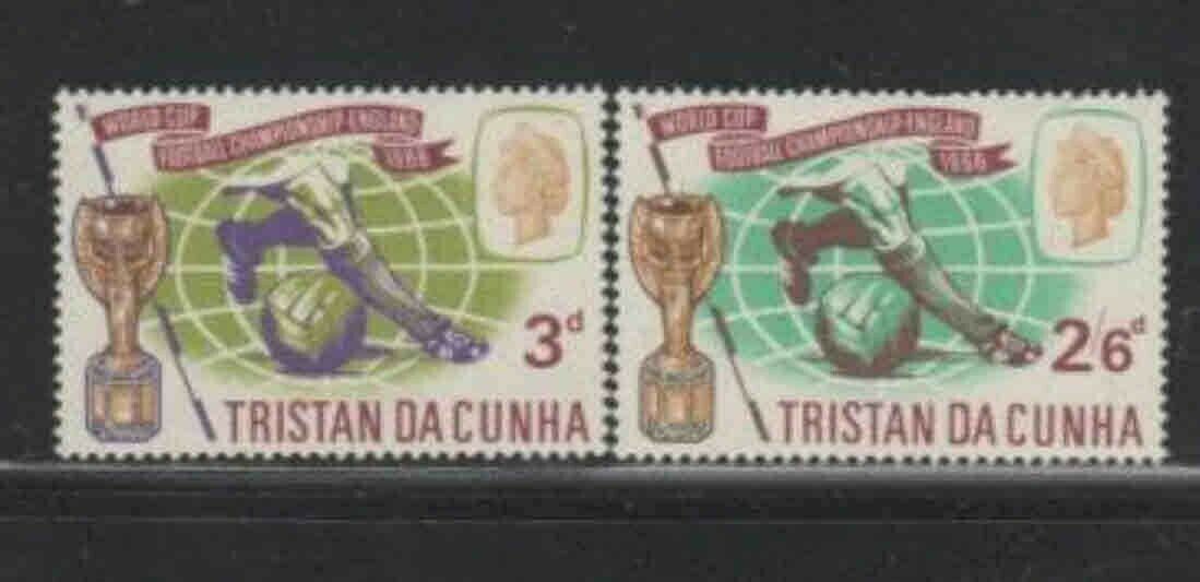 Tristan Da Cunha #93-94 1966 World Cup Soccer Issue Mint Vf Nh O.g