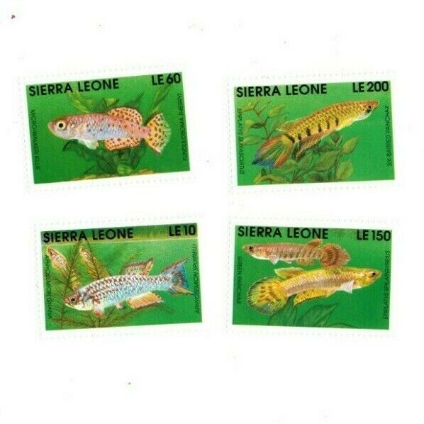 Vintage Classics - Sierra Leone 1355-62 Fish - Set Of 4 - Mnh