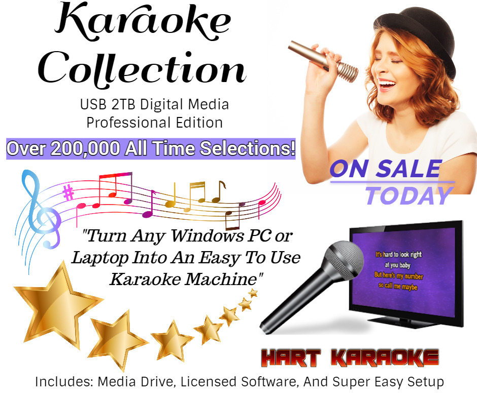 Professional Karaoke Hard Drive - 200,000+ Songs - Most Popular Karaoke Songs