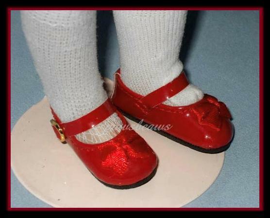 Red Patent Doll Shoes For 13" Effner Little Darling Modern Tonner Betsy Mccall