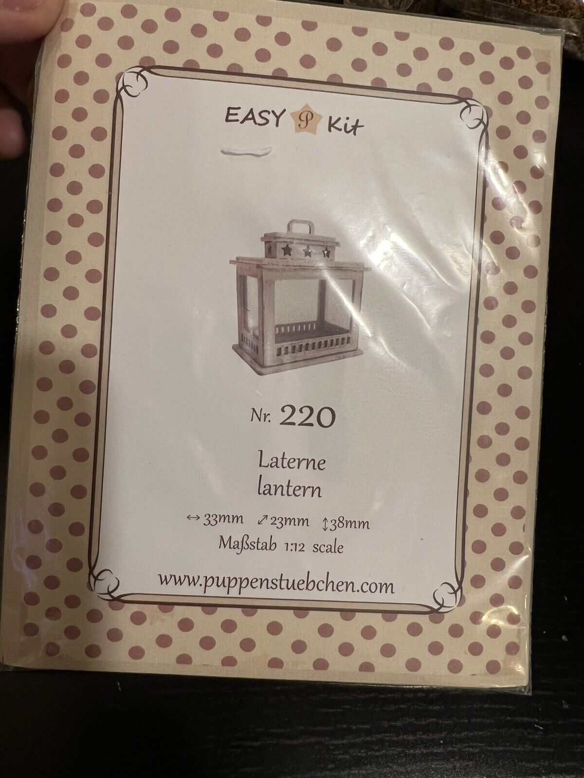 Miniature Dollhouse Lantern Easy Kit 1:12 Scale