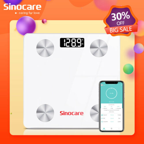 Sinocare Digital Bathroom Scale Weight Fat Scales Body Fitness Bmi Bluetooth