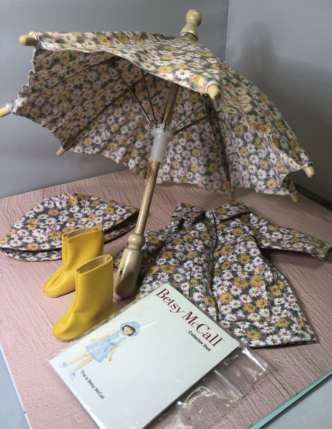 14” Betsy Mccall "raincoat Umbrella " Outfit