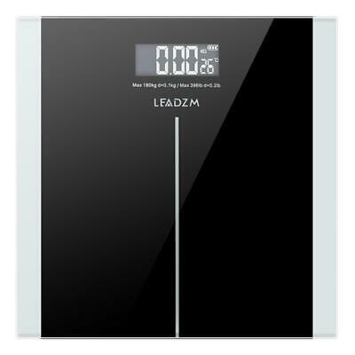 396lb 180kg Lcd Digital Bathroom Body Weight Scale Tempered Glass + 2x Batteries