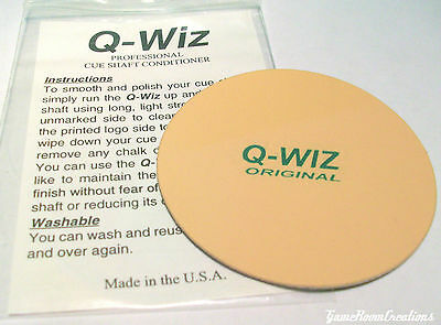Q-wiz Shaft Conditioner/polisher - Pool Cue Care Smoothing Accessory Ships Fast!