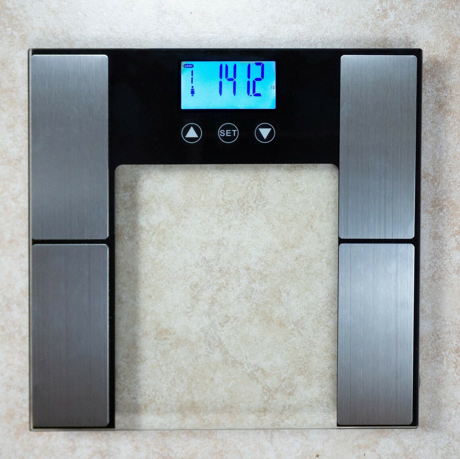 Digital Glass Scale Body Analyzer-tracks Fat Weight Hydration Muscle/bone Mass