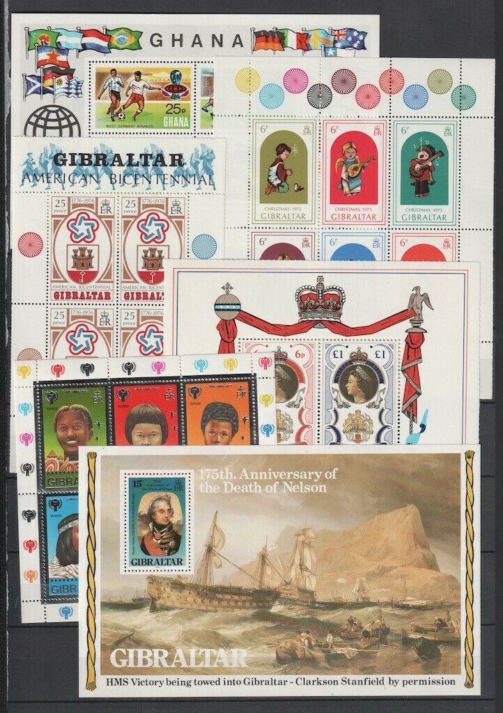 British Colonies Large Lot Of Mnh Souvenir & Miniature Sheets 22 Scans Cv $420+