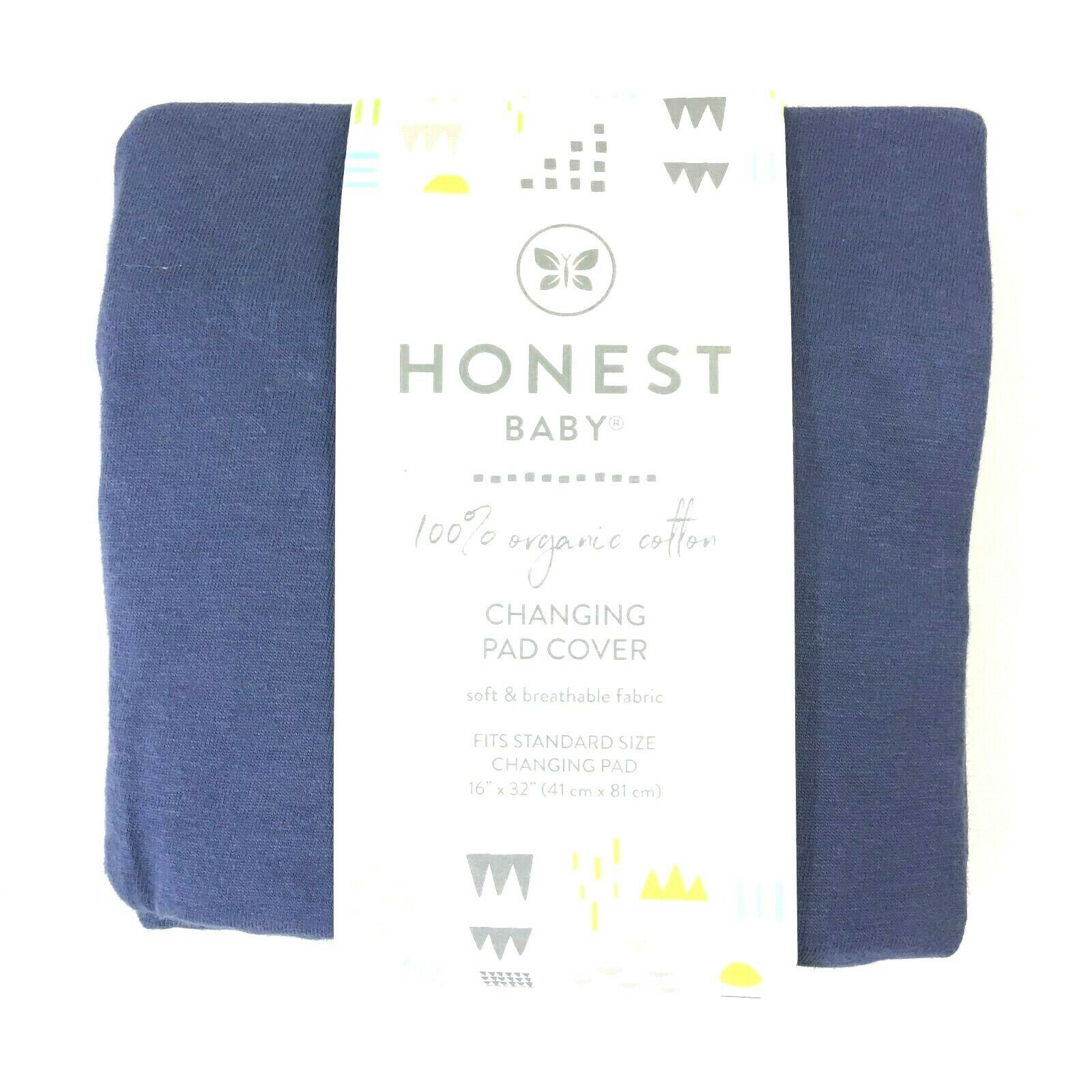 Honest Baby Organic Cotton Changing Pad Cover Navy Blue 16x32"