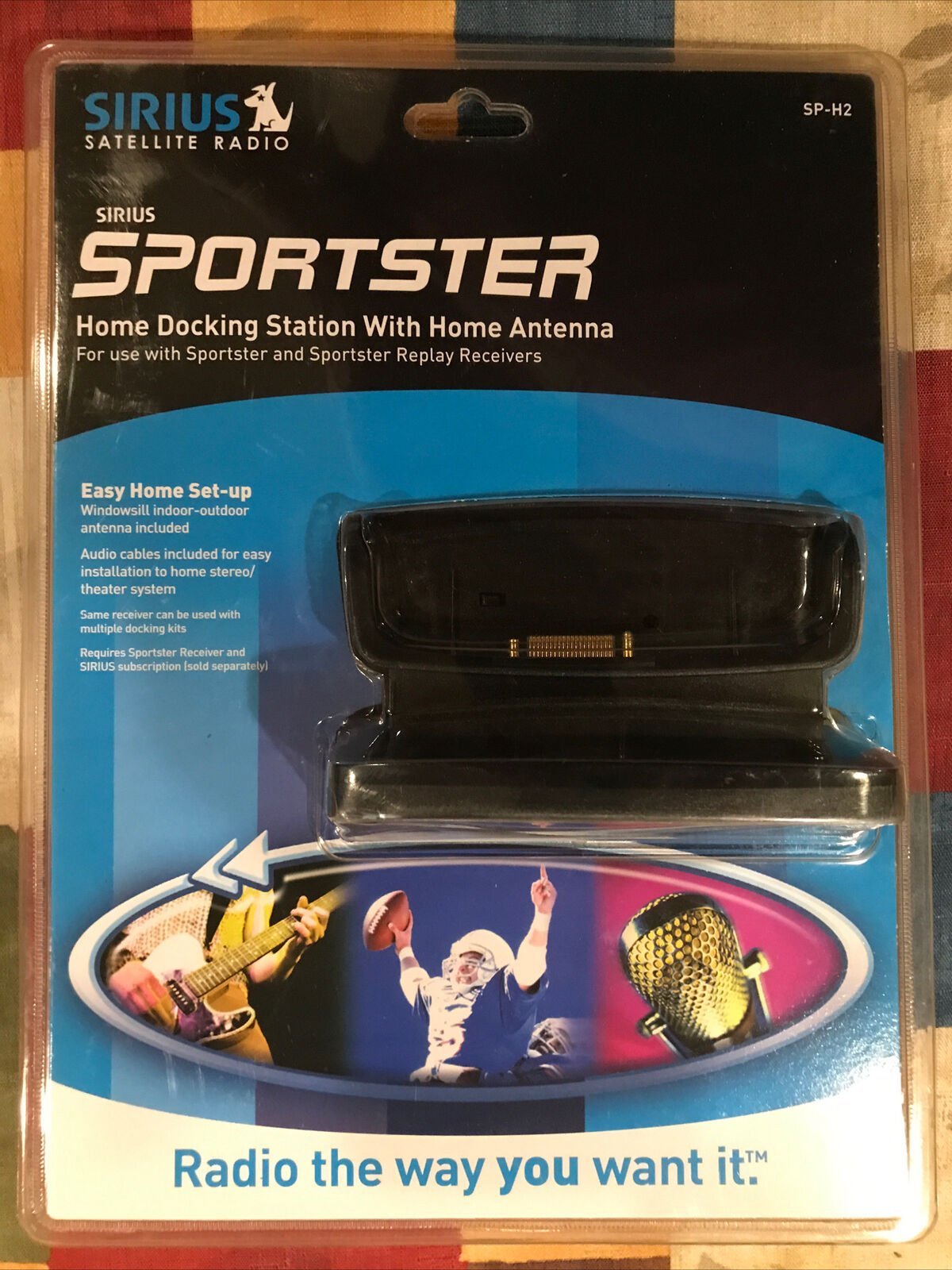 Sirius Sp-h2 Sportster Home Docking Station With Home Antenna New Sealed