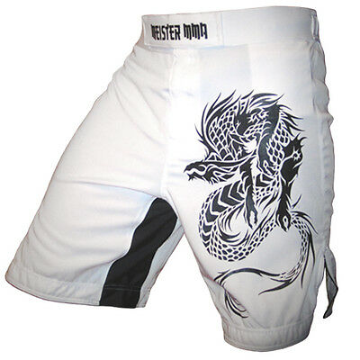 Dragon Hybrid Flex Board Shorts - Meister Mma Fight Train Boxing S M L Xl White