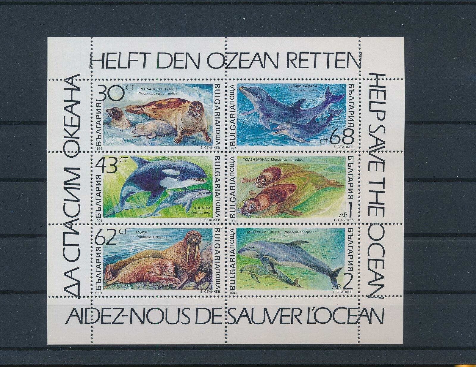 Lo44678 Bulgaria Seals & Dolphins Sealife Good Sheet Mnh