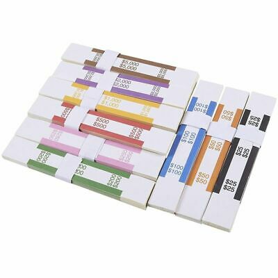 300-pack Currency Bands Straps Assorted Bill Cash Money Wrappers - Self-sealing